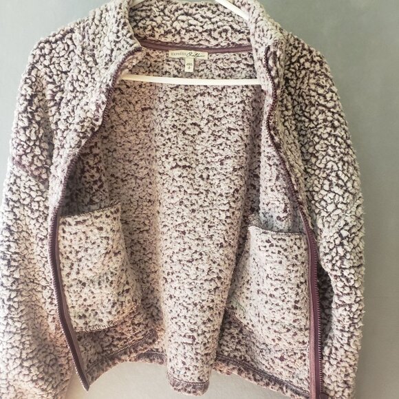 Express One Eleven Faux Fur Jacket Womens Size Small Cozy Sherpa Zip Up - Picture 7 of 9